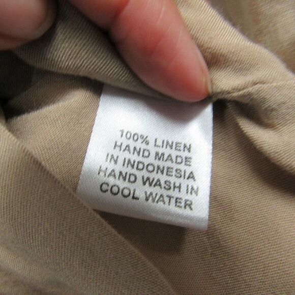 Chasing Unicorns Everyday is a Winding Road Linen Cutwork Blazer SZ Small - Picture 4 of 5